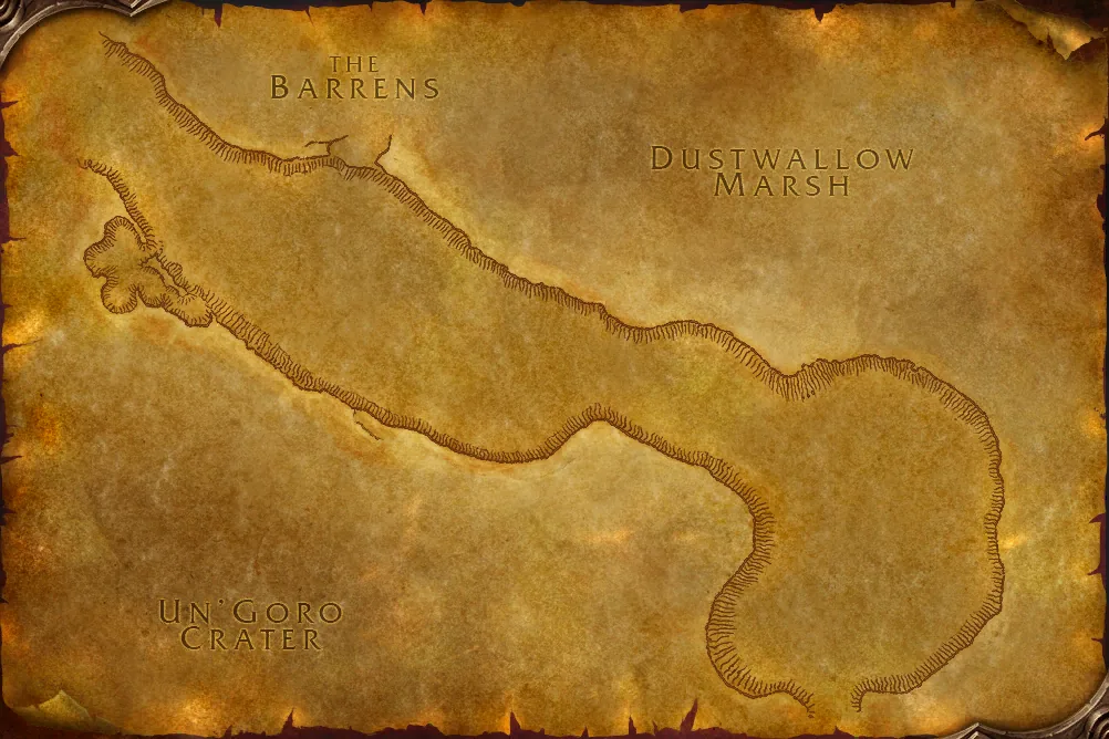 Thousand Needles map